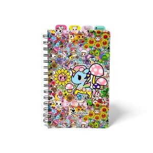 Tokidoki Blooming Spring Flower Power Tab Spiral Notebook Kinoko Unicorno NEW